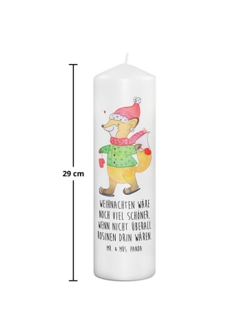 Mr. & Mrs. Panda Kerze Fuchs  Schlittschuhe mit Spruch in Weiß
