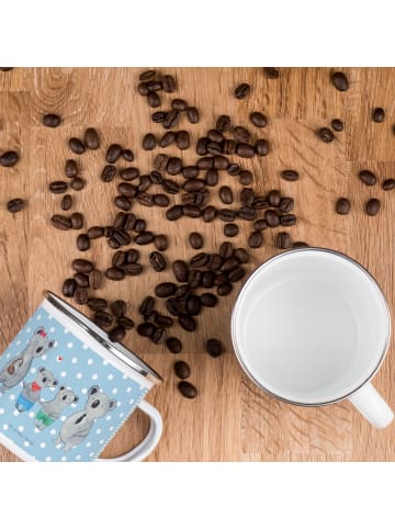 Mr. & Mrs. Panda Tasse Koala Familie zwei ohne Spruch in Blau Pastell