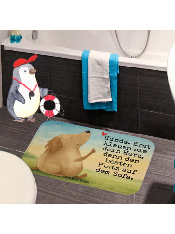 Mr. & Mrs. Panda Badevorleger Hund Liebe Design mit Spruch in Weiß
