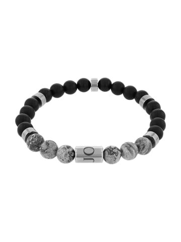 JOOP! Armband Edelstahl, IP gun in Schwarz