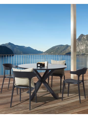 Beliani 4er-Set Esszimmerstuhl GUBBIO in Schwarz