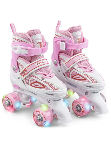 Apollo Rollschuh " Super Quads X-Pro " in weiß/pink