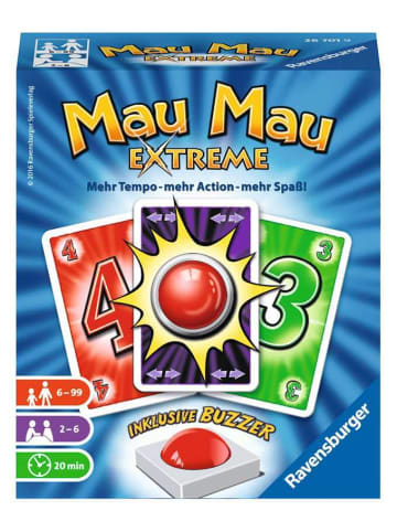 Ravensburger Kartenspiel Mau Mau Extreme - Kartenspiel ab 6 Jahre 6-99 Jahre in bunt