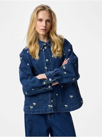 Pieces Jeanshemd in Medium Blue Denim