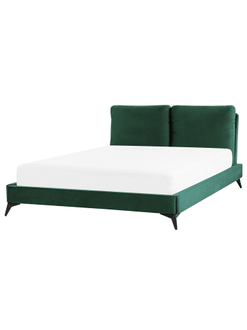 Beliani Doppelbett MELLE in Grün/Schwarz - (W) 176 x (H) 98 x (L) 228 cm