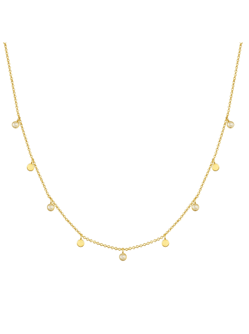Glanzstücke München Halskette Sterling Silber Bergkristall in gelbgold
