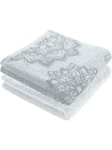 Erwin Müller Frottier, Jacquard Duschtuch 2er-Pack Bühl in weiß