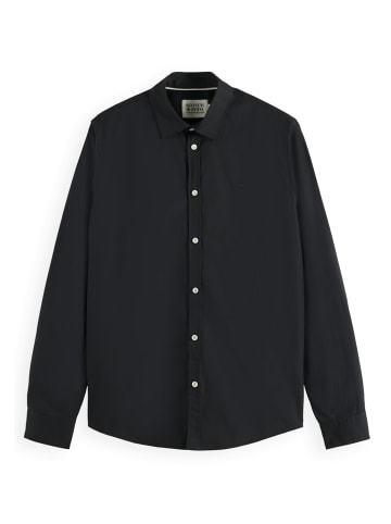 Scotch & Soda Hemd 'CORE POPLIN SOLID' in schwarz