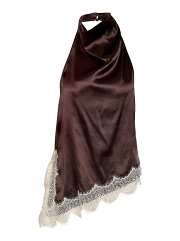 Noisy may Neckholder-Top in Chocolate Brown1