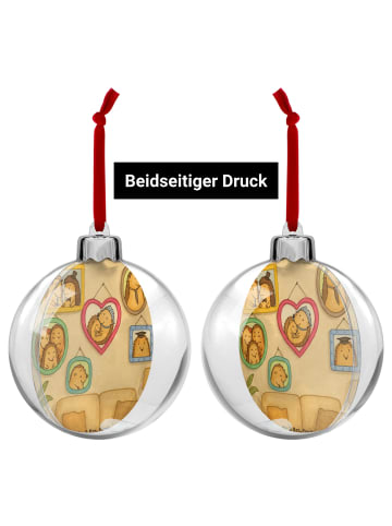 Mr. & Mrs. Panda Schmuckkugel Igel Familie Design ohne Spruch in Weiß