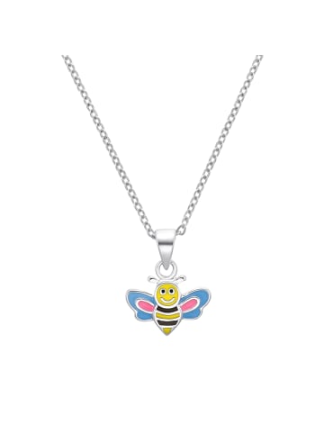 Amor Kette mit Anhänger Silber 925, rhodiniert in Blau