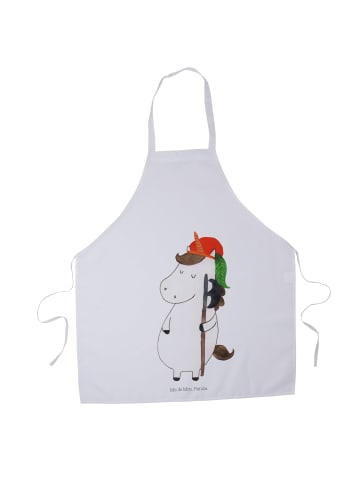 Mr. & Mrs. Panda Schürze Einhorn ohne Spruch in Weiß