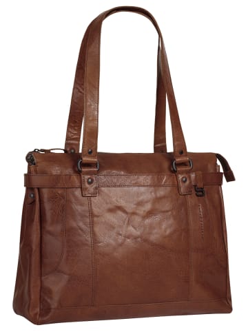 SPIKES & SPARROW Shopper echt Leder in cognac