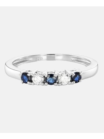 Diamant L'éternel Ring aus 375 Weißgold mit Diamant mit Saphir