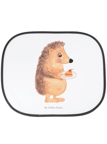 Mr. & Mrs. Panda Auto Sonnenblende Igel Kuchenstück ohne Spruch in Weiß