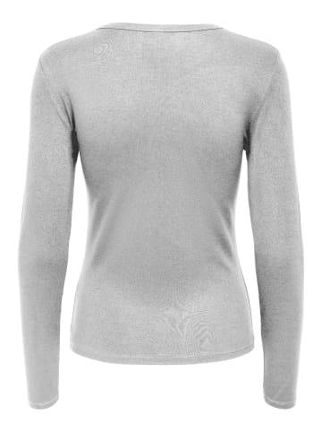 JACQUELINE de YONG Langarmshirt Slim Fit Rundhals Elegant in Grau-2