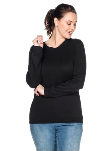 sheego Pullover in schwarz