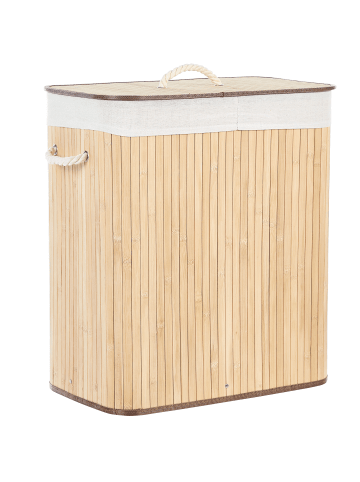 Beliani Wäschekörbe KANDY in Braun - (W) 50 x (H) 60 x (L) 30 cm