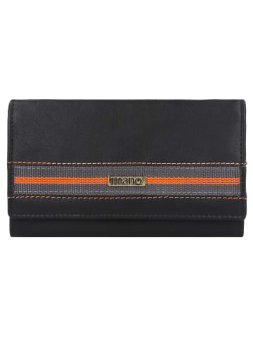 mano Don Leonardo Geldbörse RFID Leder 16 cm in schwarz