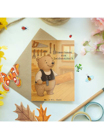 Mr. & Mrs. Panda Beileidskarte Zimmermann Leidenschaft Design mi... in Weiß
