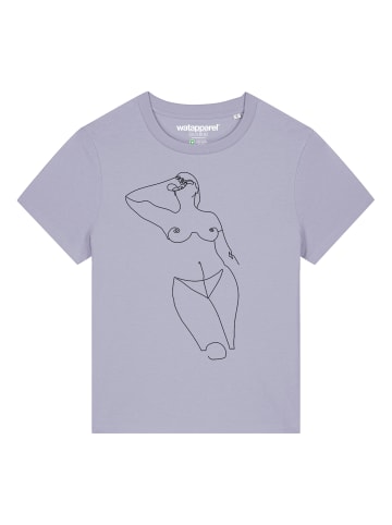 wat? Apparel T-Shirt Eine Frau in Lavender