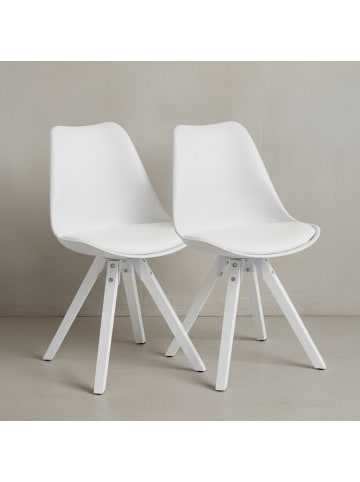 KADIMA DESIGN 2er Set Retro Esszimmerstuhl Skandinavisch, Polsterstuhl