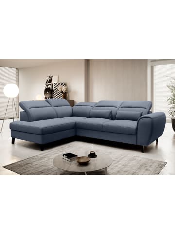 MF Design Nobel Recamiere Links in Marineblau -  (L) 265 x (B) 265 x (H) 100 cm