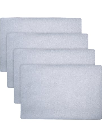 Erwin Müller Tischset 4er-Pack Lagoa in silber