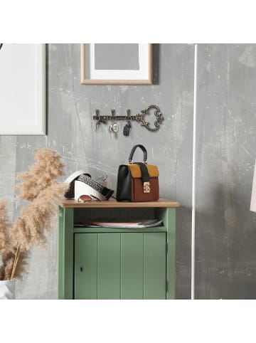 relaxdays 3 x Schlüsselbrett in Schwarz/ Gold- (B)33x (H)12,5 x (T)4,5 cm