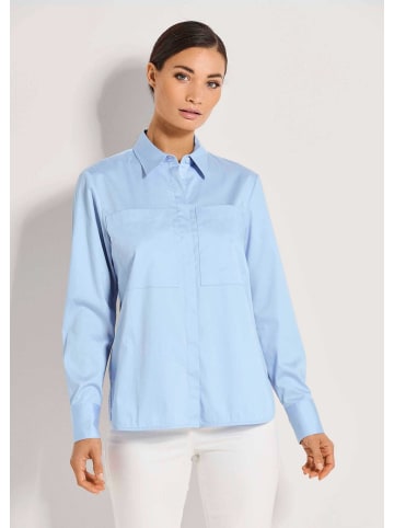 MADELEINE Modische Bluse mit verdeckter Knopfleiste in bleu