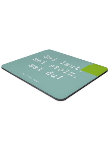 Mr. & Mrs. Panda Mousepad Spruch Sei du Mutig mit Spruch in Meeresbrise