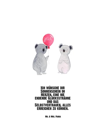 Mr. & Mrs. Panda Trinkflasche Koala Luftballon mit Spruch in Weiß