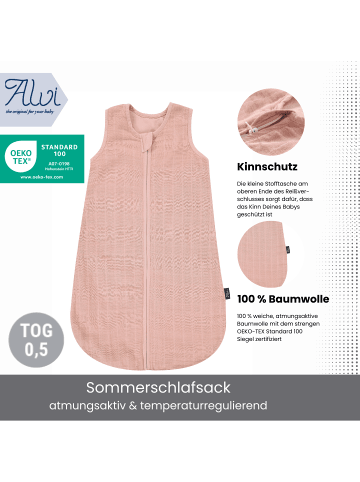 Kinderhaus Blaubär Alvi Mull-Schlafsack TOP in Uni Pink