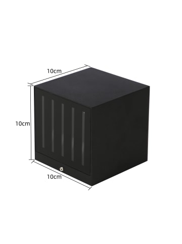 ZMH 2er-Set Wandleuchte LED in schwarz 4500K kaltweiß Außenwandlamp 10W