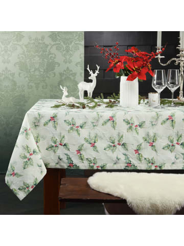 Erwin Müller Baumwollmischung Tischdecke in grün-rot