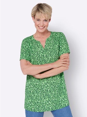 Sieh an! Longbluse in apfel-marine-bedruckt