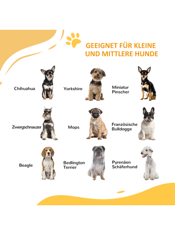 Pawhut Hunde Türschutzgitter Weiß 74-100L x 4B x 76H cm