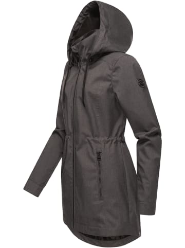 ragwear Kurzmantel Dakkota II in Dark Grey Melange