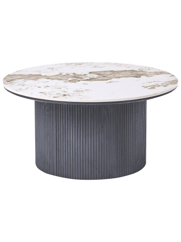 Beliani Couchtisch DORA in Schwarz/Weiß - (W) 80 x (H) 40 x (L) 80 cm