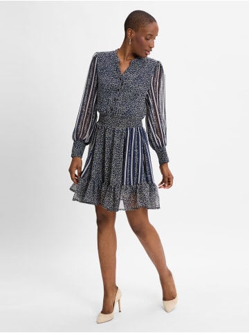 mbyM Kleid Fiala in marine weiß - 0001