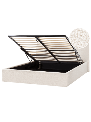 Beliani Doppelbett ORBEY in Weiß - (W) 177 x (H) 88 x (L) 212 cm