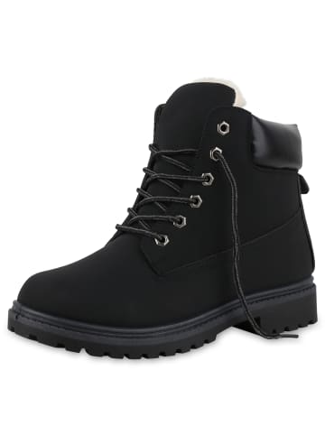 VAN HILL Worker Boots Briar in Schwarz
