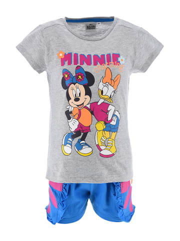 Disney Minnie Mouse 2tlg. Outfit: Sommer-Set T-Shirt und Short in Grau