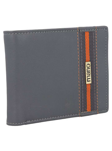 mano Don Leonardo Geldbörse RFID Leder 11,5 cm in grau