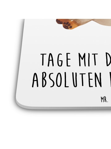 Mr. & Mrs. Panda Untersetzer Set Hund Dackel mit Spruch in Weiß
