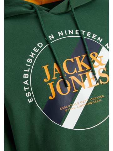 Jack & Jones Kapuzenpullover 'Loof' in dunkelgrün