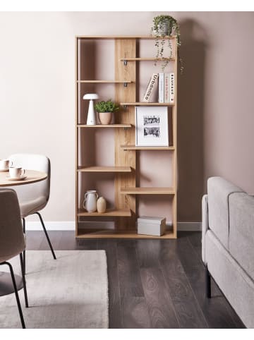 Beliani Bücherregal FONTAS in Braun - (W) 90 x (H) 180 x (L) 29 cm
