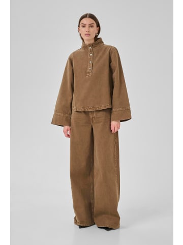 My Essential Wardrobe Jeanshemd MWAbby Baggy fit in Tobacco Brown Washed