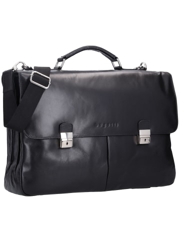 Bugatti Romano Aktentasche Leder 44 cm Laptopfach schwarz