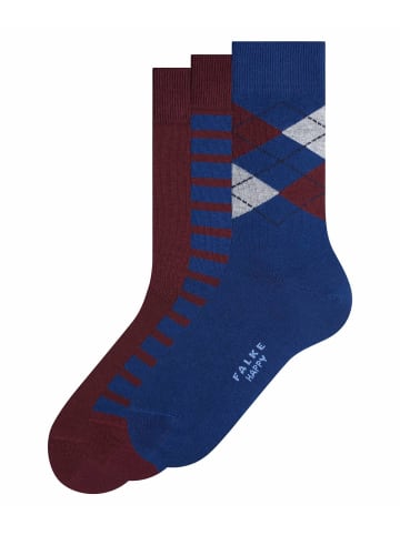 Falke Socken 3er Pack in Blau/Rot